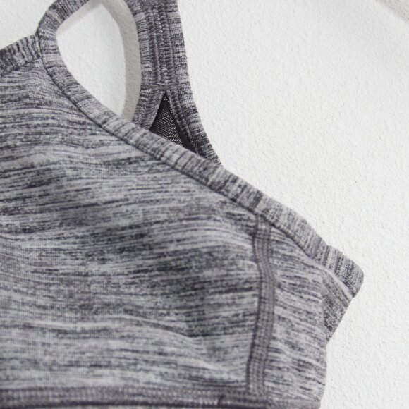 Lululemon Flow Y Bra IV Mesh Racerback Gray Black Heathered Size 6 - Picture 6 of 11